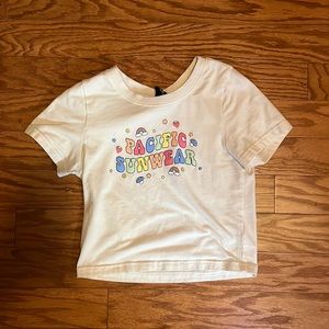 Pac sun, size XS, White cropped Shirt